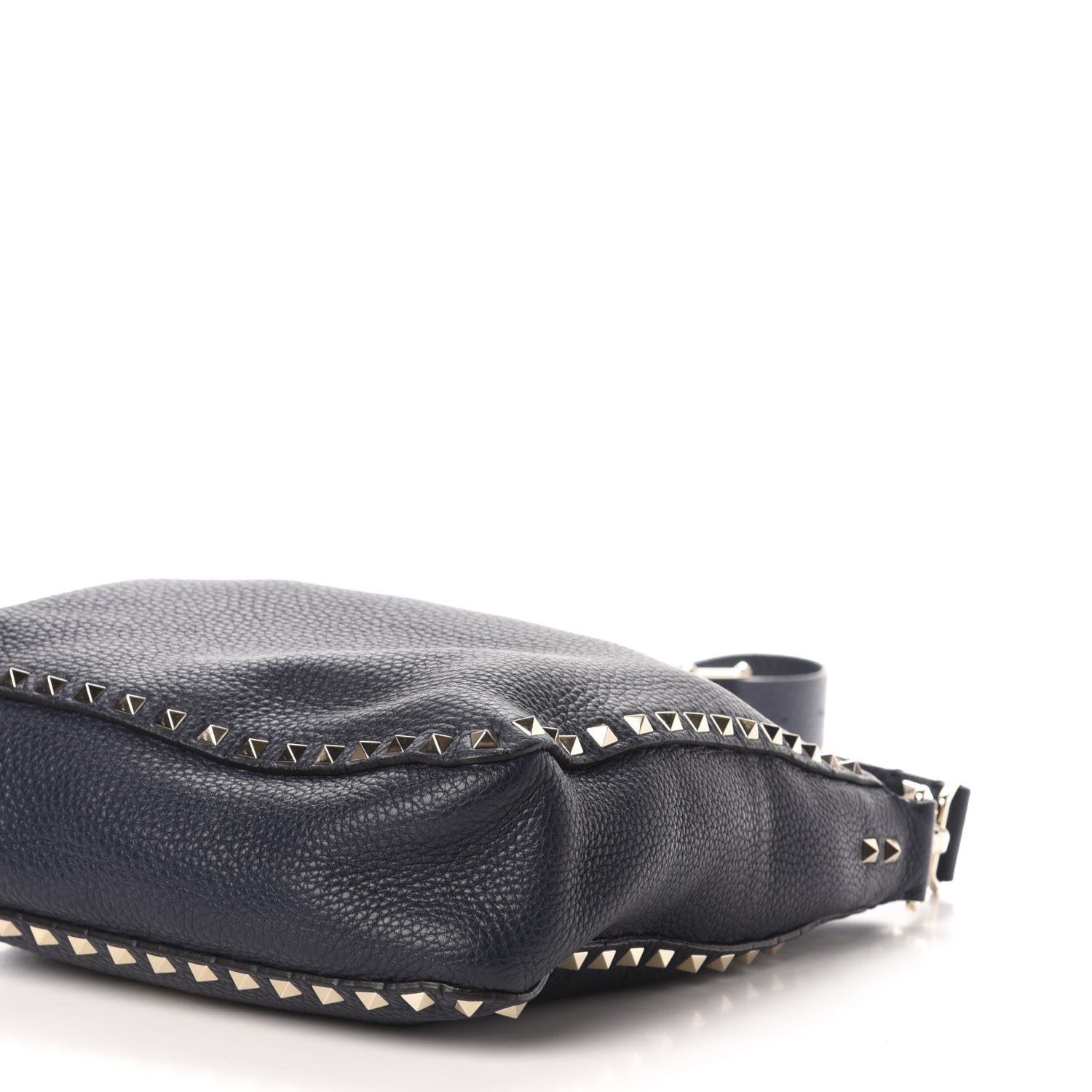 Valentino Garavani Pebbled Calfskin Small Rockstud Flip-Lock Messenger Bag Marine 8 of 10