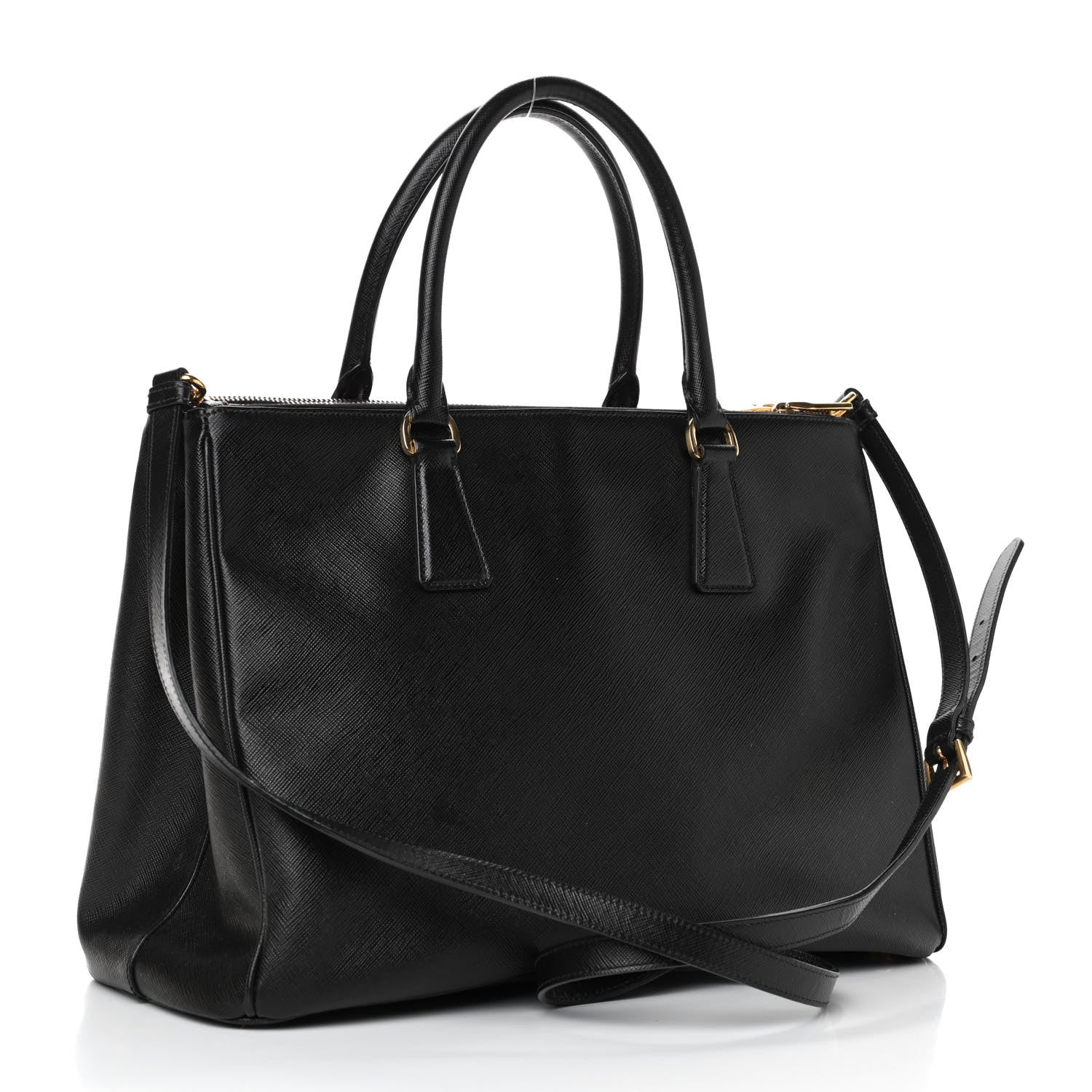 Prada Saffiano Medium Galleria Double Zip Tote Black 2 of 5