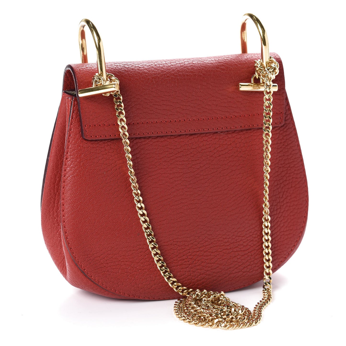 Grained Lambskin Mini Drew Shoulder Bag Plaid Red