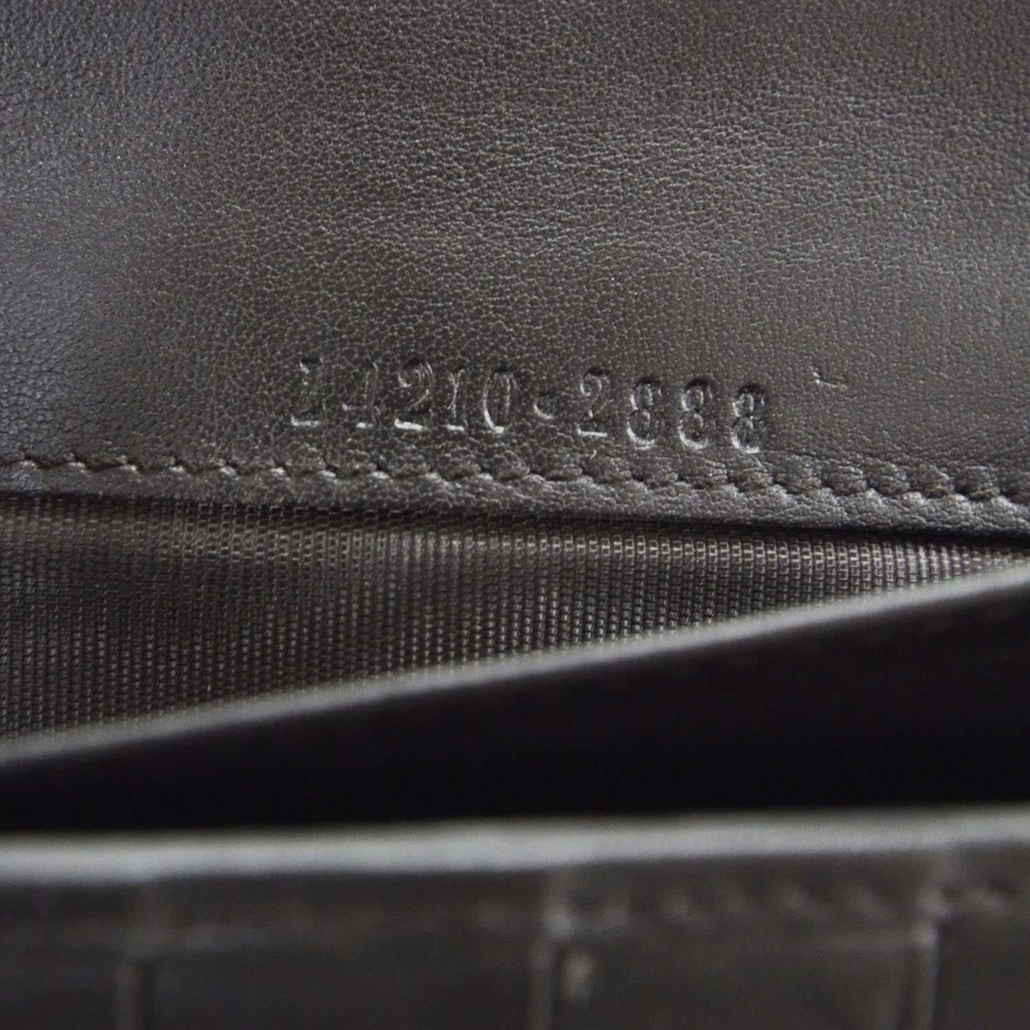 Gucci Monogram Metal Plate Continental Wallet Black 8 of 8