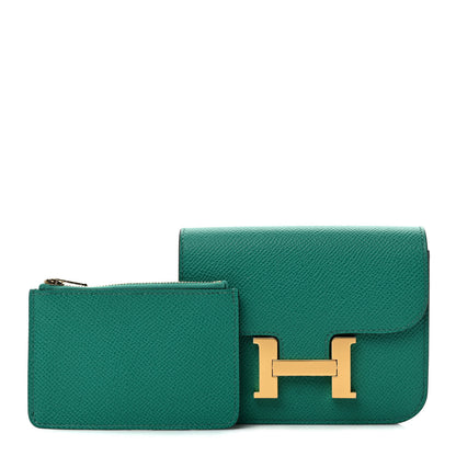 Hermes Epsom Constance Slim Wallet Vert Jade 1 of 8