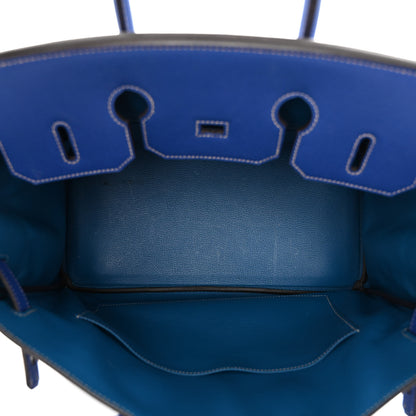 Hermes Epsom Candy Birkin 35 Bleu Electrique Mykonos 5 of 13