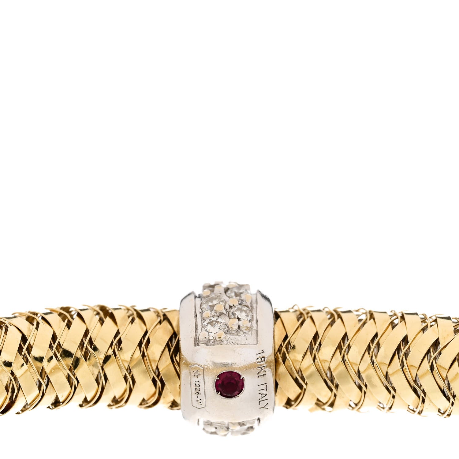 Roberto Coin 18K Yellow White Gold Diamond Primavera Bracelet 3 of 3