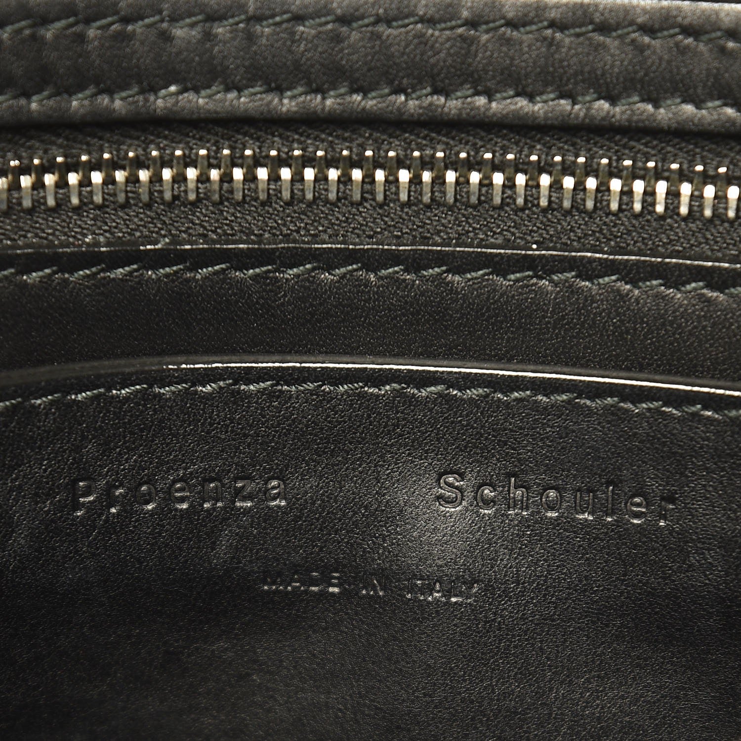 Proenza Schouler Croc Calfskin Embossed Suede PS Elliot Black Indigo 11 of 19