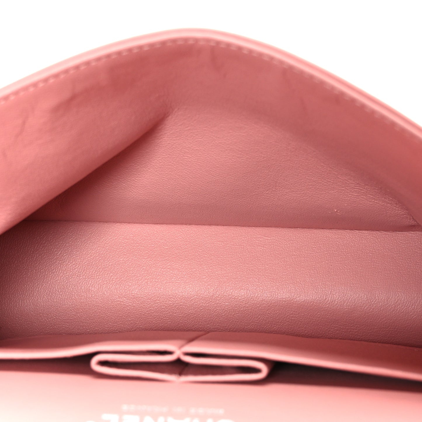 Patent Quilted Medium Double Flap Light Pink