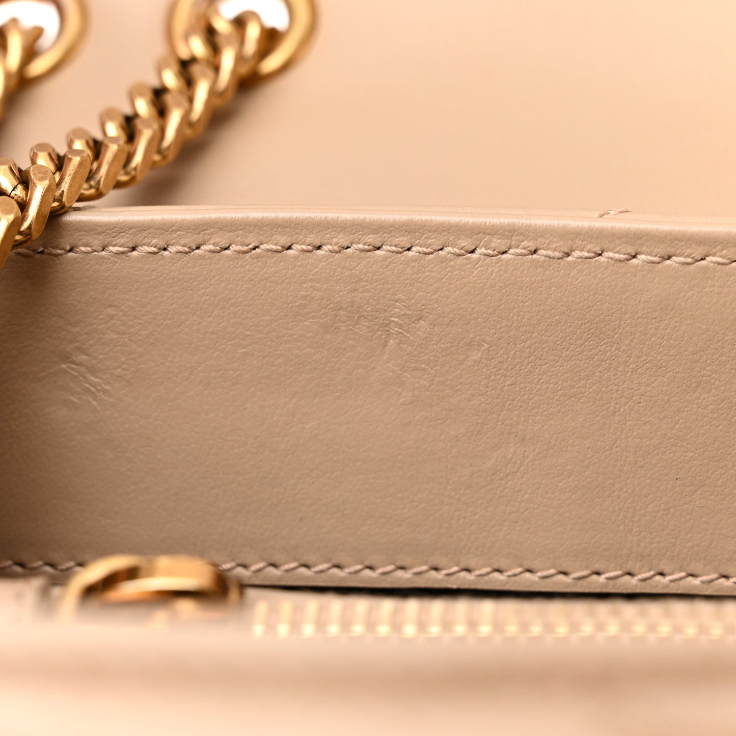 Calfskin Y Quilted Monogram Small Loulou Chain Satchel Dark Beige