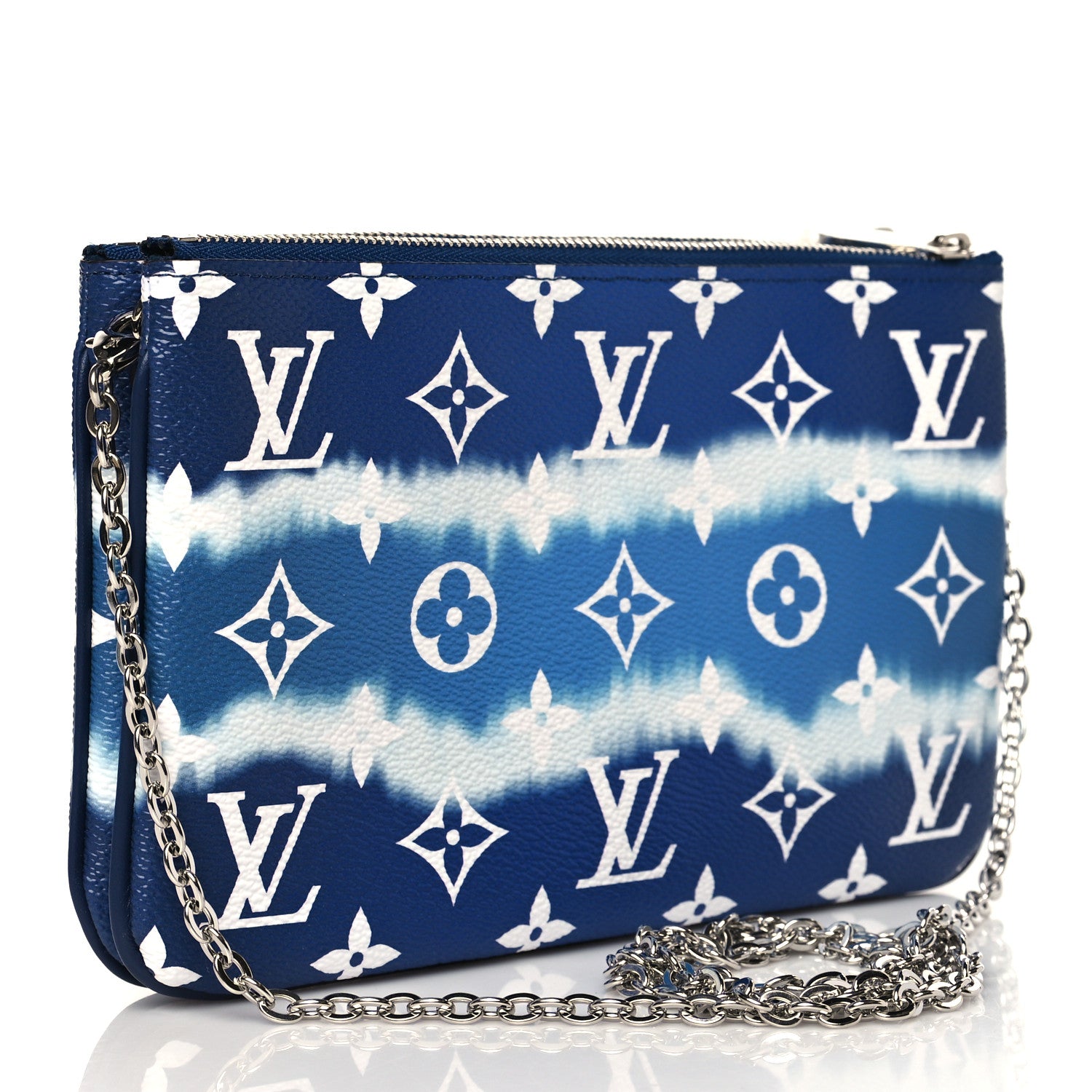 Louis Vuitton Monogram Giant Escale Double Zip Pochette Blue 3 of 11
