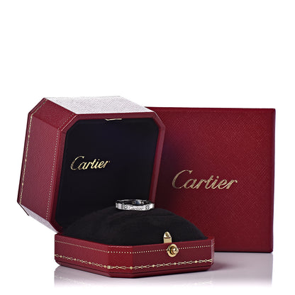 Cartier 18K White Gold Diamond Lanieres Half Eternity Band Ring 49 4.75 6 of 6
