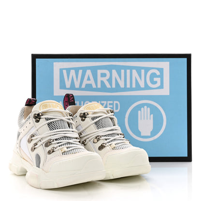 Gucci X SEGA Mesh Calfskin Suede Womens Flashtrek Sneakers 36 Great White 9 of 9