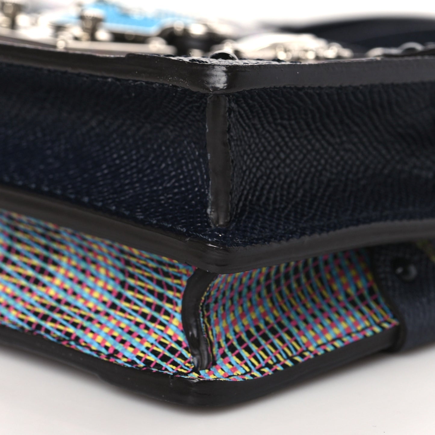 Calfskin Monogram LV Pop Trunk Clutch Blue