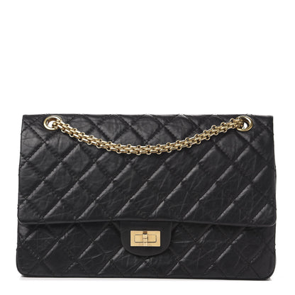 Chanel Aged Calfskin Quilted 2.55 Reissue 266 Flap Black 1 of 11