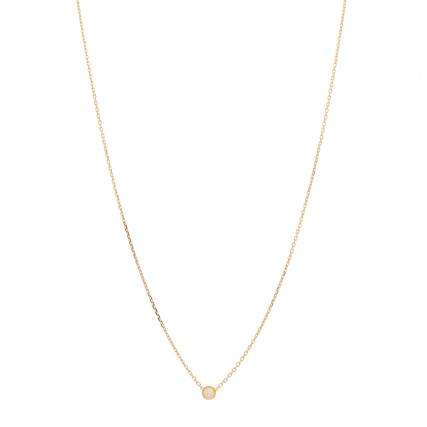 18K Yellow Gold Diamond XS D'Amour Pendant Necklace