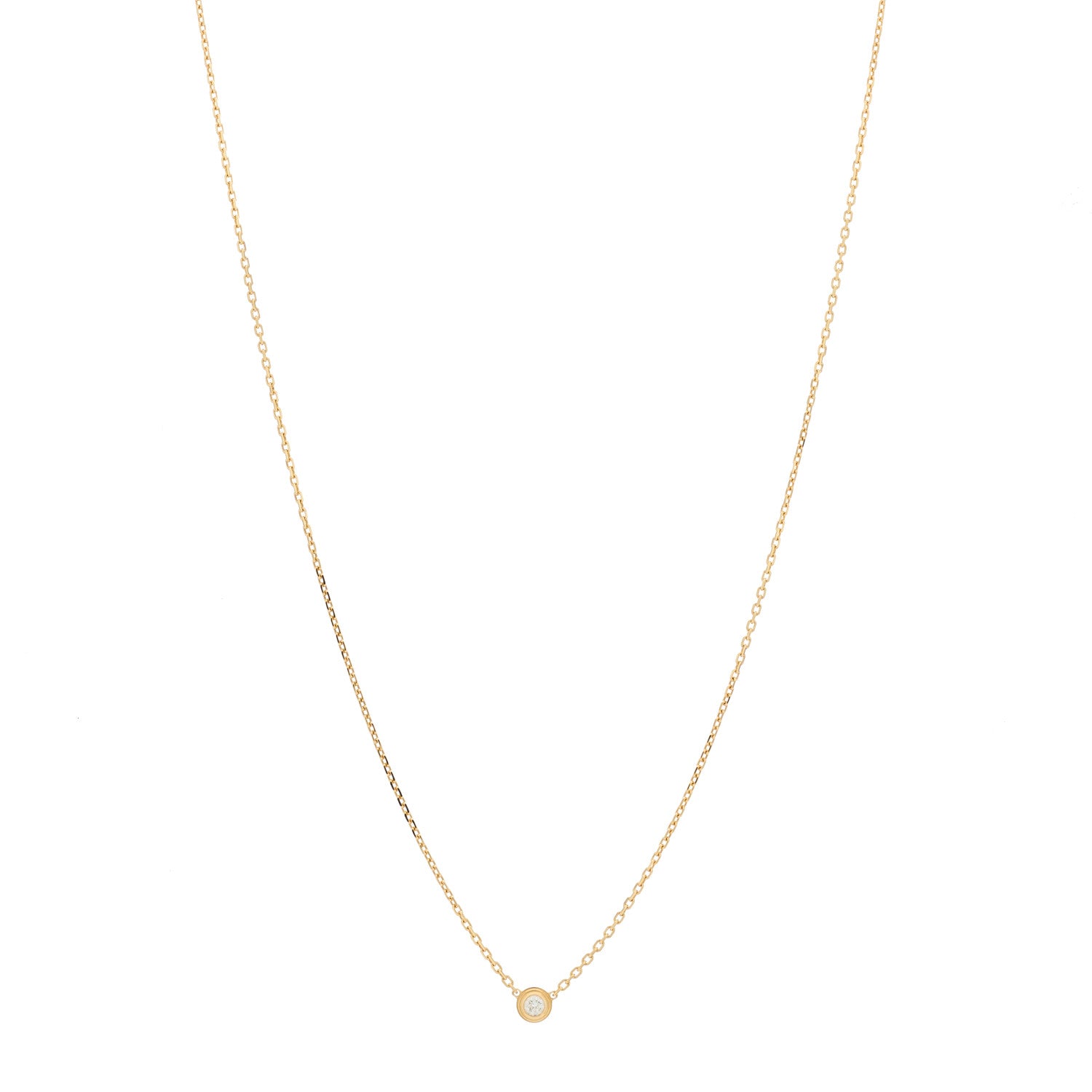 Cartier 18K Yellow Gold Diamond XS D'Amour Pendant Necklace 1 of 6