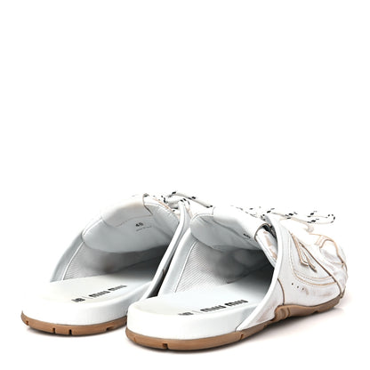 Miu Miu X NEW BALANCE Bleached Calfskin 530 SL Slip-On Sneakers Mules 40 White 5 of 9