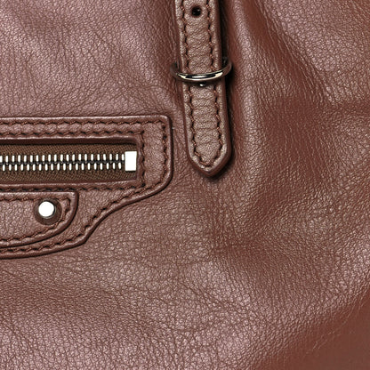 Balenciaga Supple Calfskin Papier Mini A4 Zip Around Tote Marron Tabacco 8 of 15