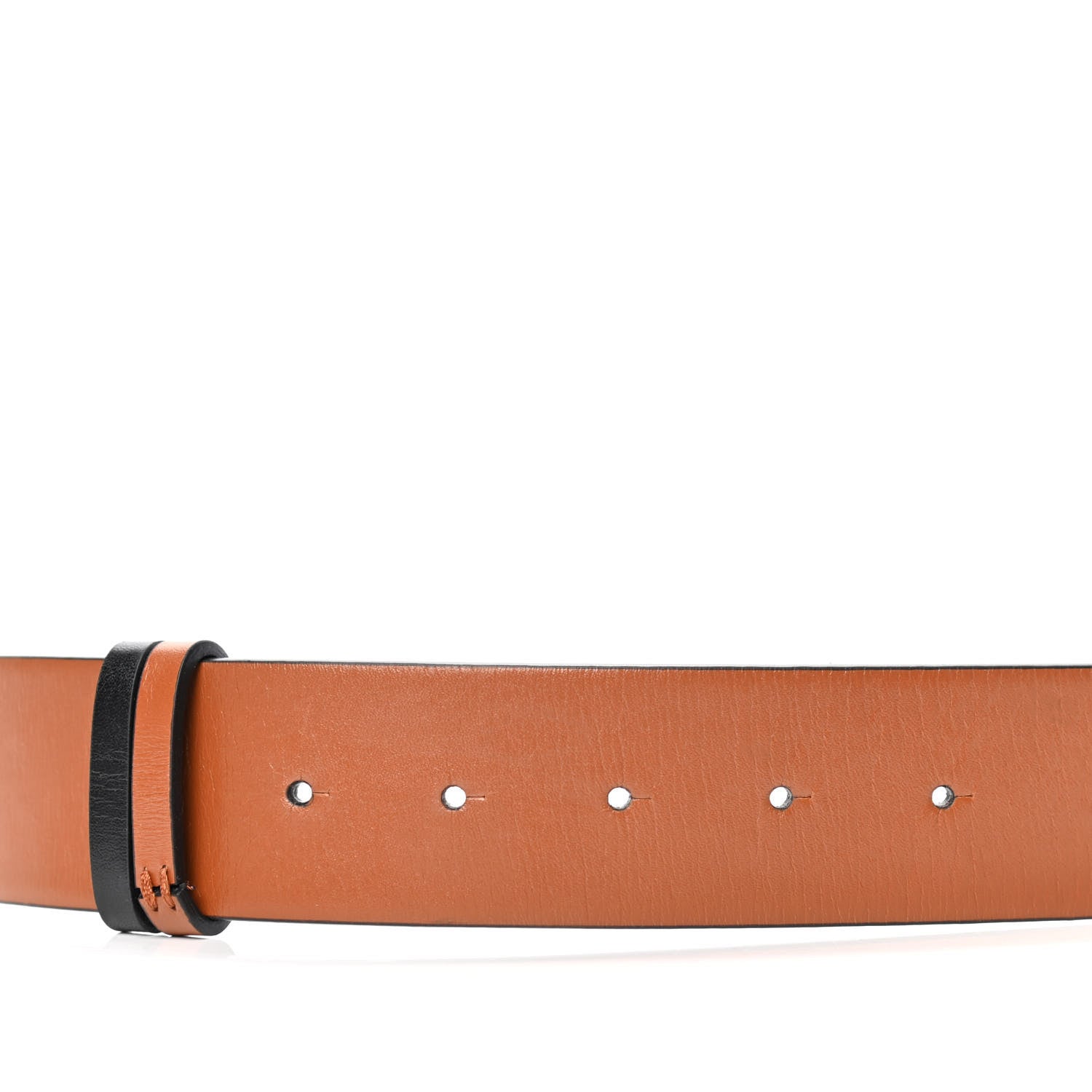 Valentino Garavani Calfskin Mens VLogo 30mm Belt 34 Saddle Brown 3 of 4