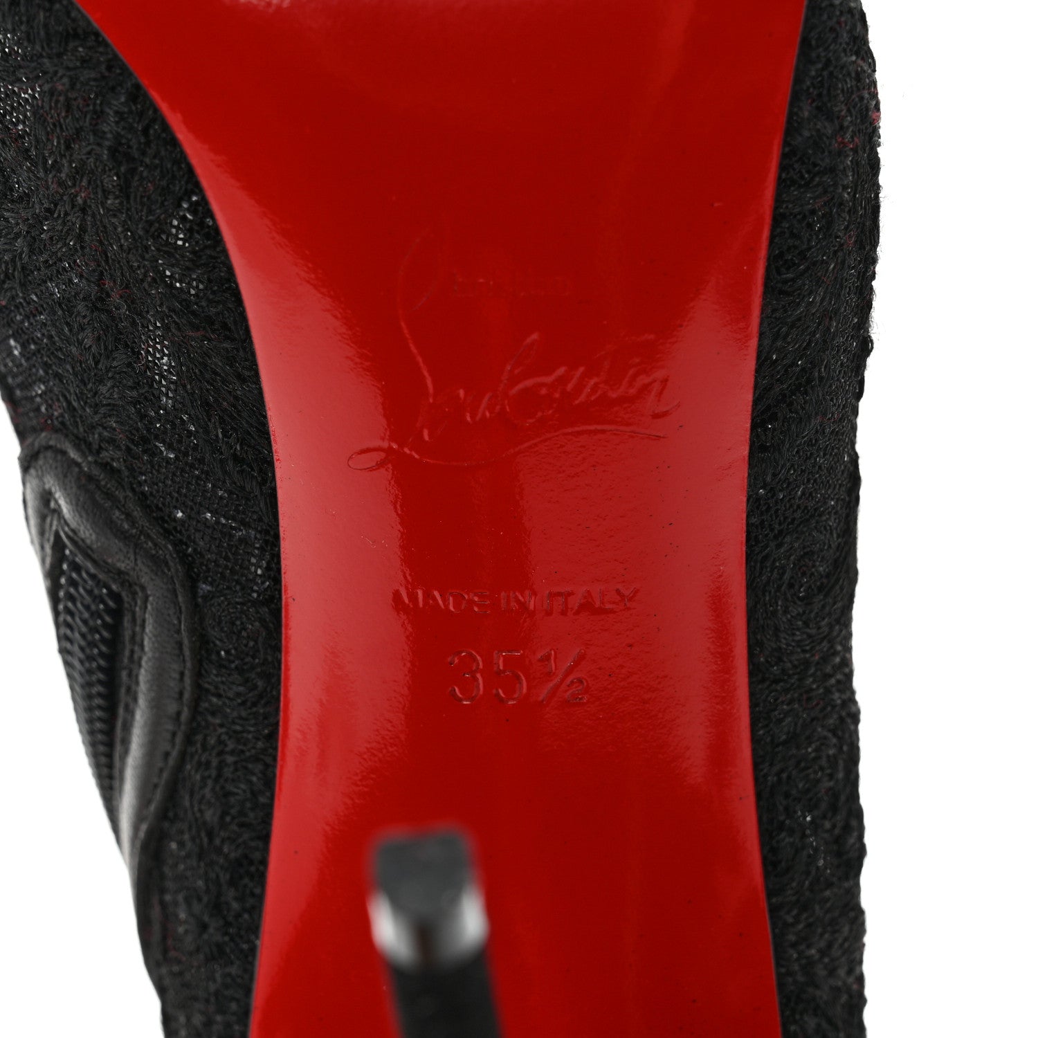 Christian Louboutin Lace Gipsybootie 100 Ankle Boots 35.5 Black 6 of 8