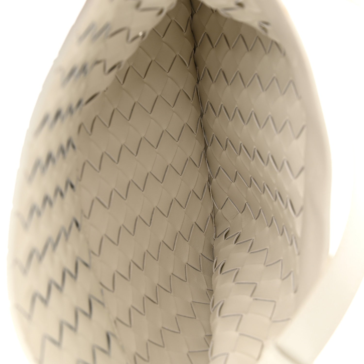 Bottega Veneta Brushed Calfskin Intrecciato Cradle Fold Over Shoulder Bag White 5 of 9