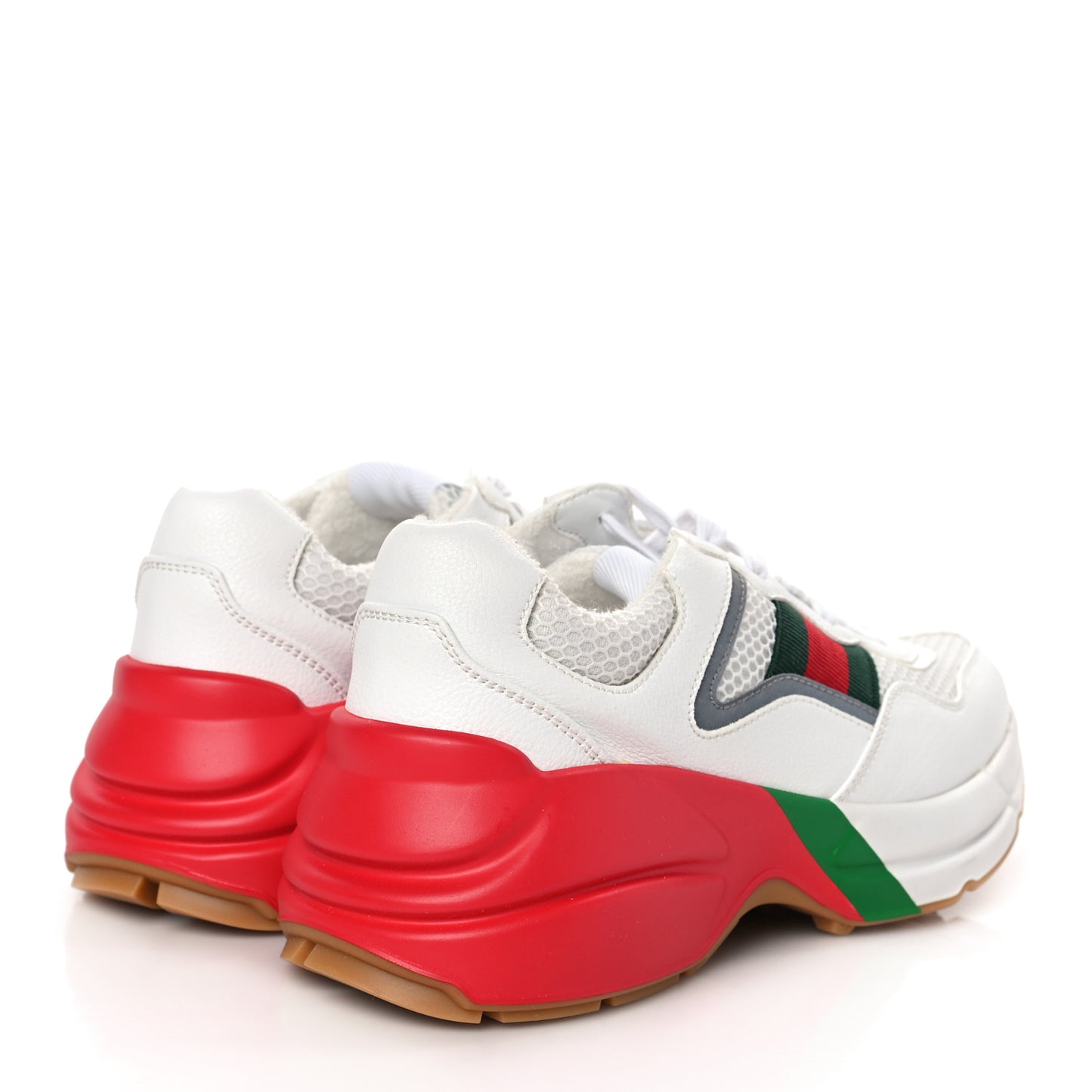 Lavaredo Eco Fabric Mesh Web Womens Rhyton Reflective Sneakers 35.5 Great White Green Red Silver