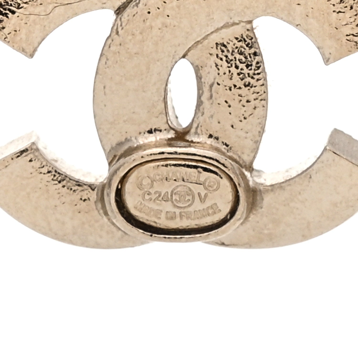 Chanel Metal Crystal Baguette CC Chain Drop Earrings Gold 4 of 4