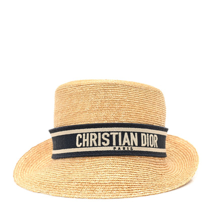 Christian Dior Straw Bucket Hat Natural 3 of 8