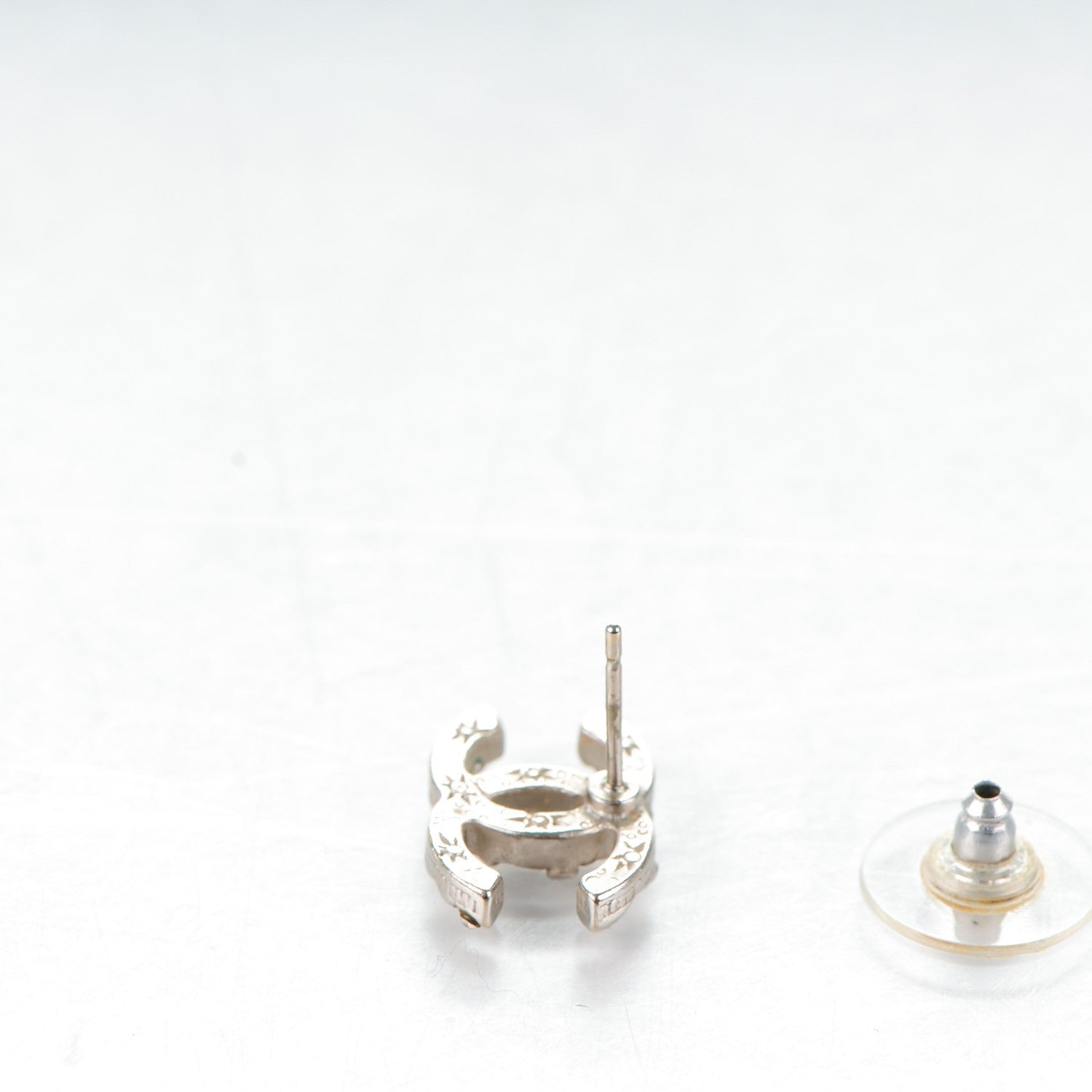 Chanel Crystal CC Earrings Silver 6 of 7