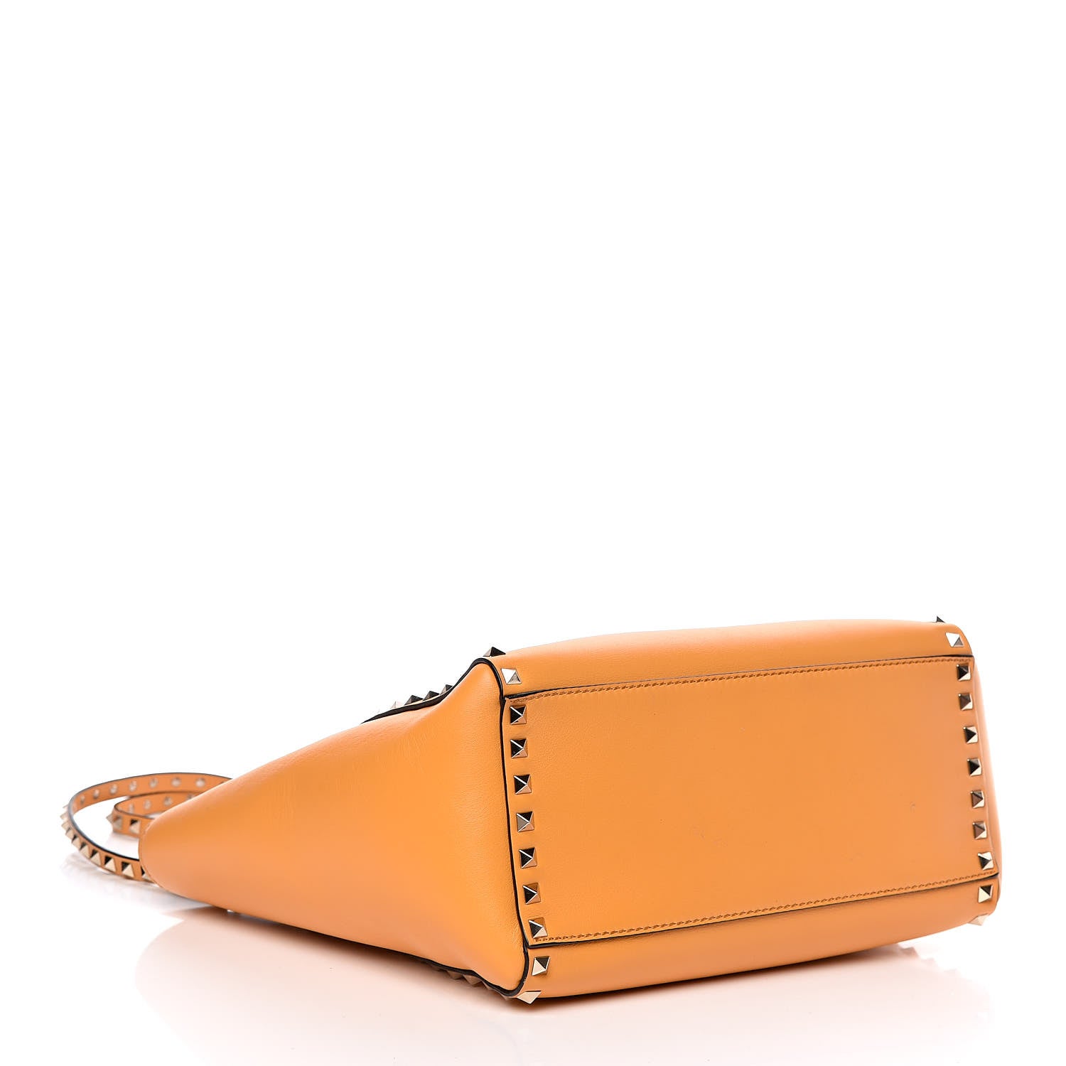 Valentino Garavani Vitello Rockstud Double Handle Tote Mandarin Sorbet 5 of 17