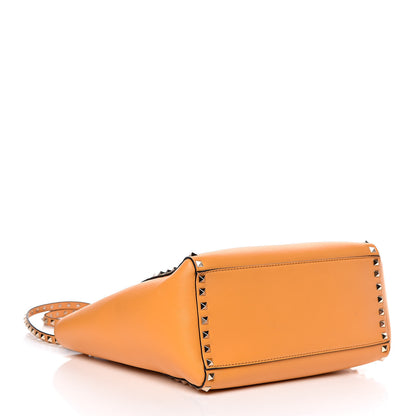 Valentino Garavani Vitello Rockstud Double Handle Tote Mandarin Sorbet 5 of 17