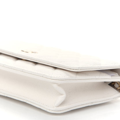 Chanel Caviar Quilted Wallet On Chain WOC White 9 of 9