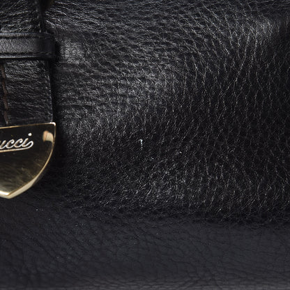 Gucci Calfskin Guccissima Signoria Bowler Bag Black 9 of 11
