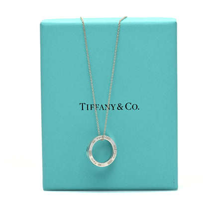 Tiffany Sterling Silver 1837 Circle Pendant Necklace 7 of 7