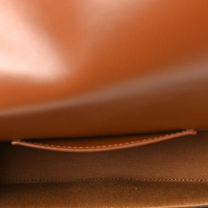 Celine Triomphe Canvas Calfskin Tabou Clutch on Strap Tan 5 of 9