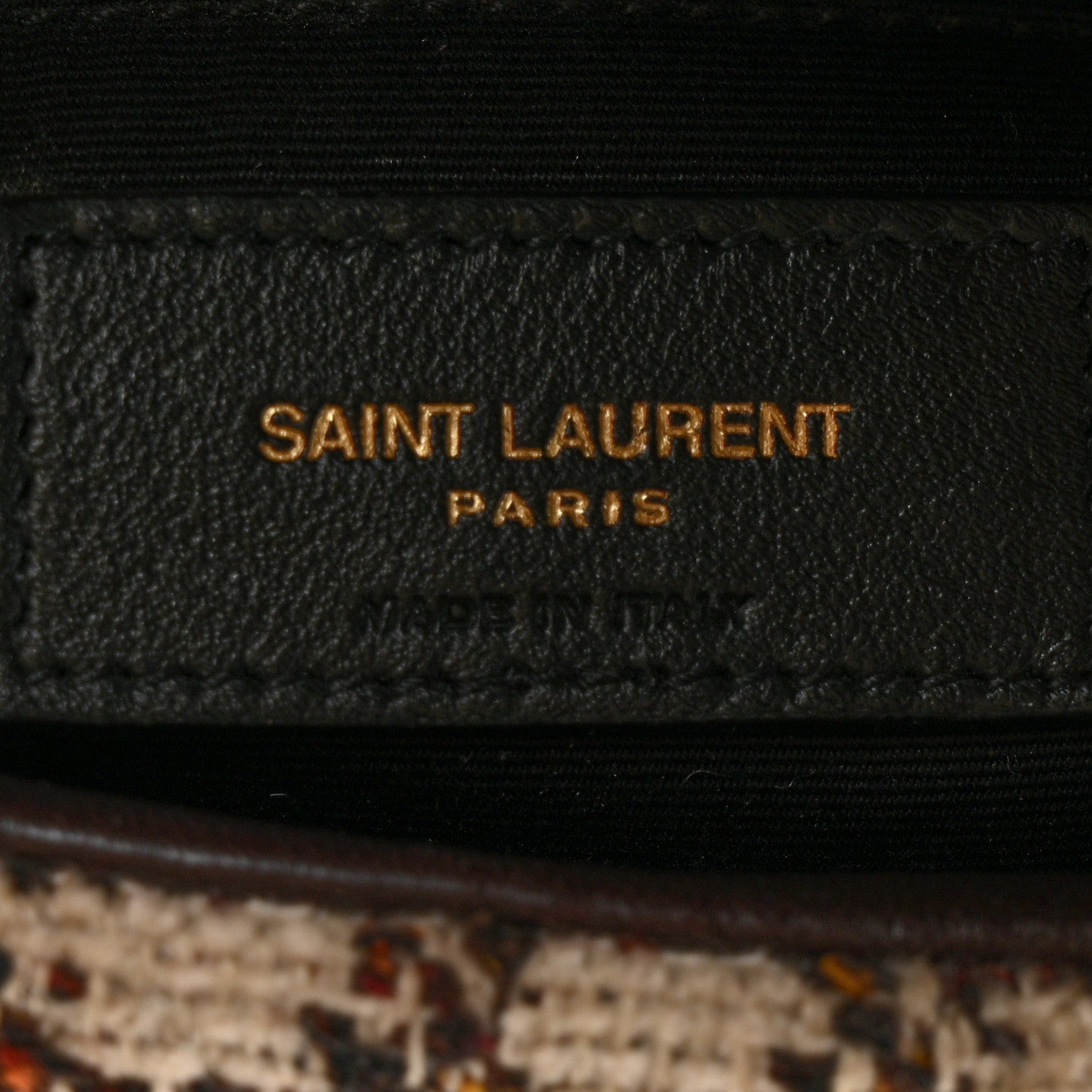 Saint Laurent Tweed Matelasse Medium Loulou Monogram Chain Satchel Beige Multicolor 6 of 11