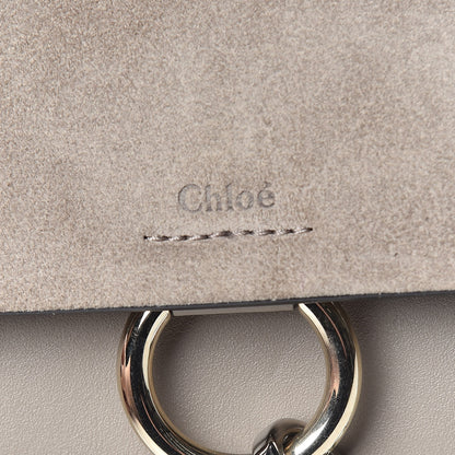 Chloe Suede Calfskin Mini Faye Shoulder Bag Motty Grey 8 of 11