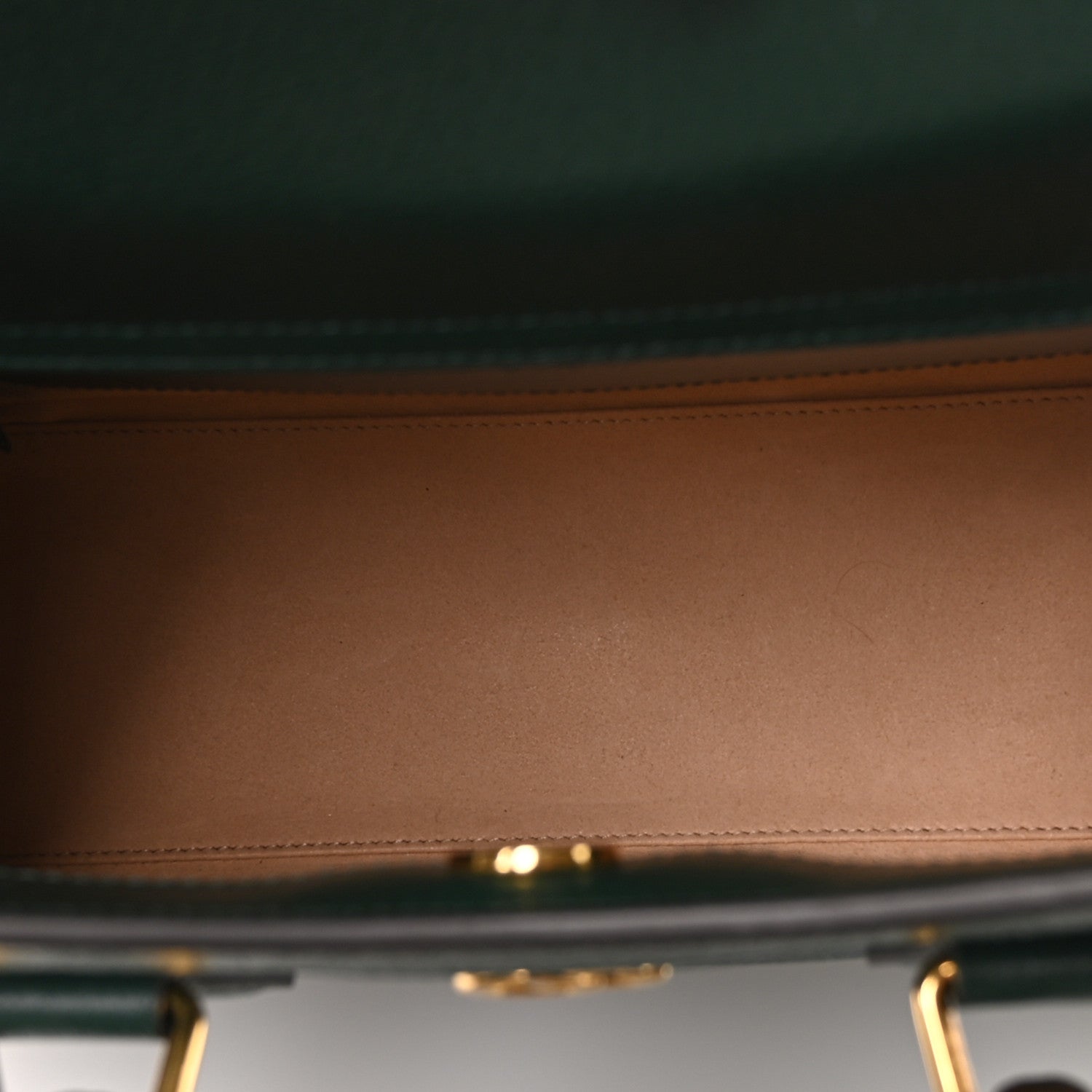 Gucci Textured Dollar Calfskin Web Diana Tote Bag Vintage Green Powder Pink 5 of 10