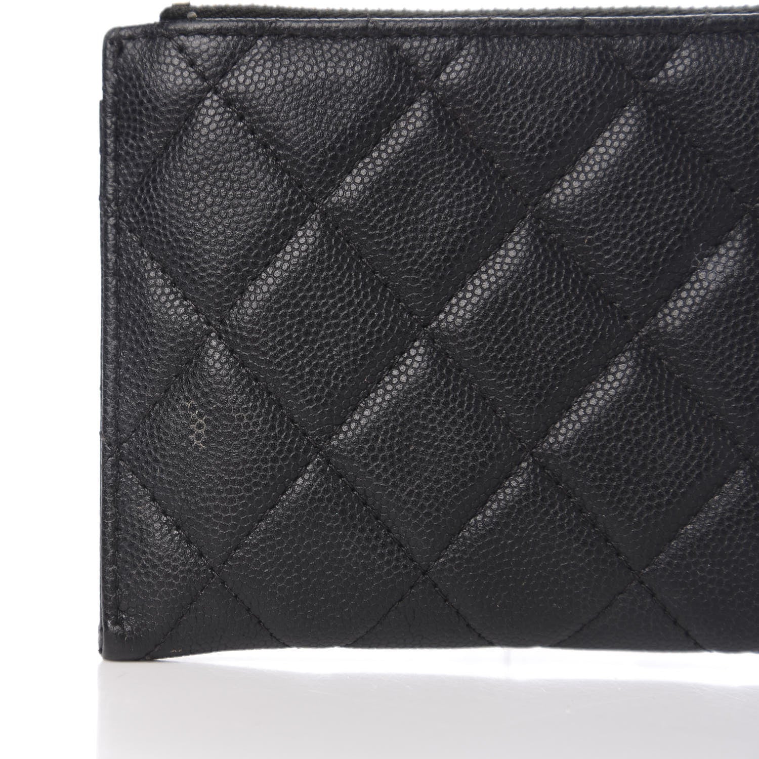 Chanel Caviar Quilted Filigree Zip Pouch Black 8 of 13