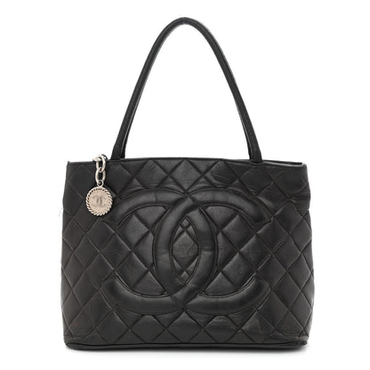 Chanel Lambskin Quilted Medallion Tote Black 1 of 16