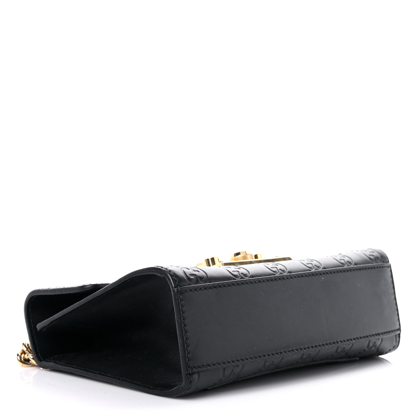 Guccissima Small Padlock Shoulder Bag Black