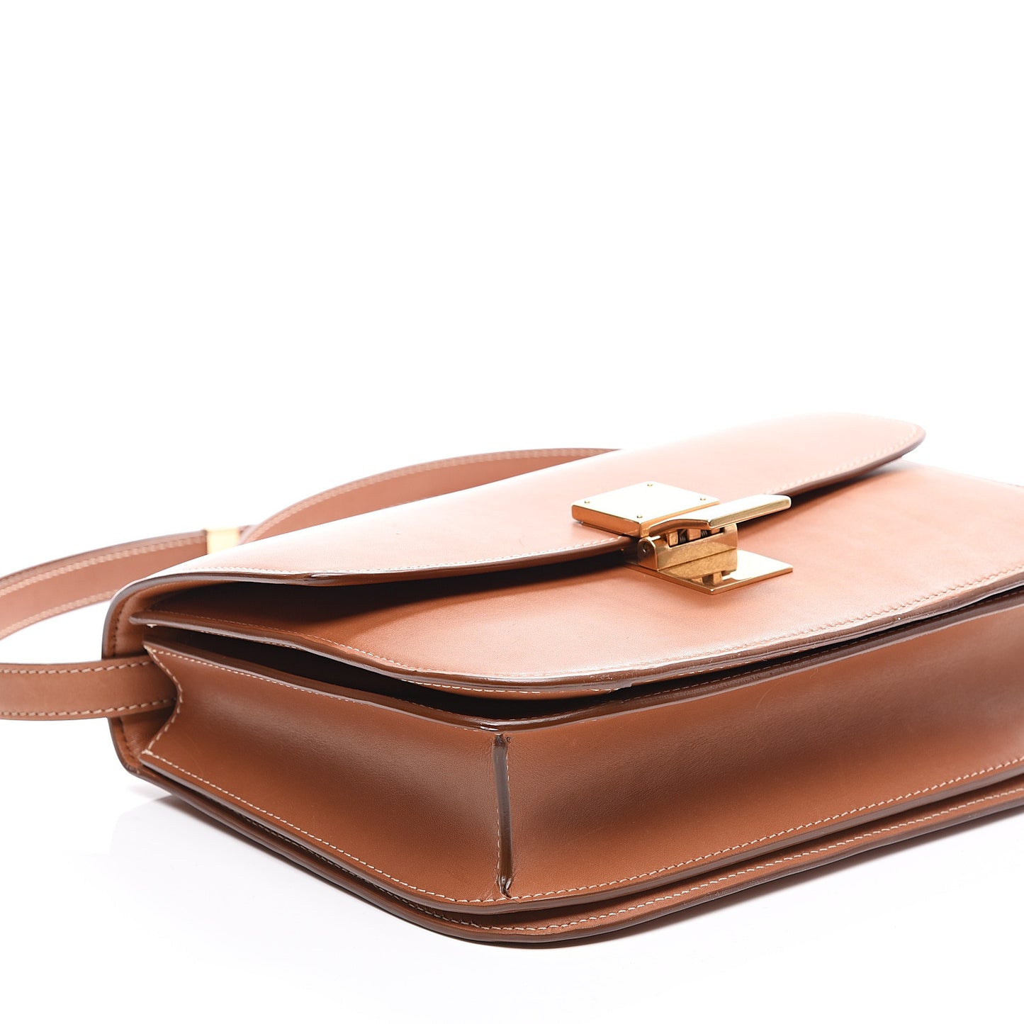 Smooth Calfskin Medium Classic Box Flap Bag Camel