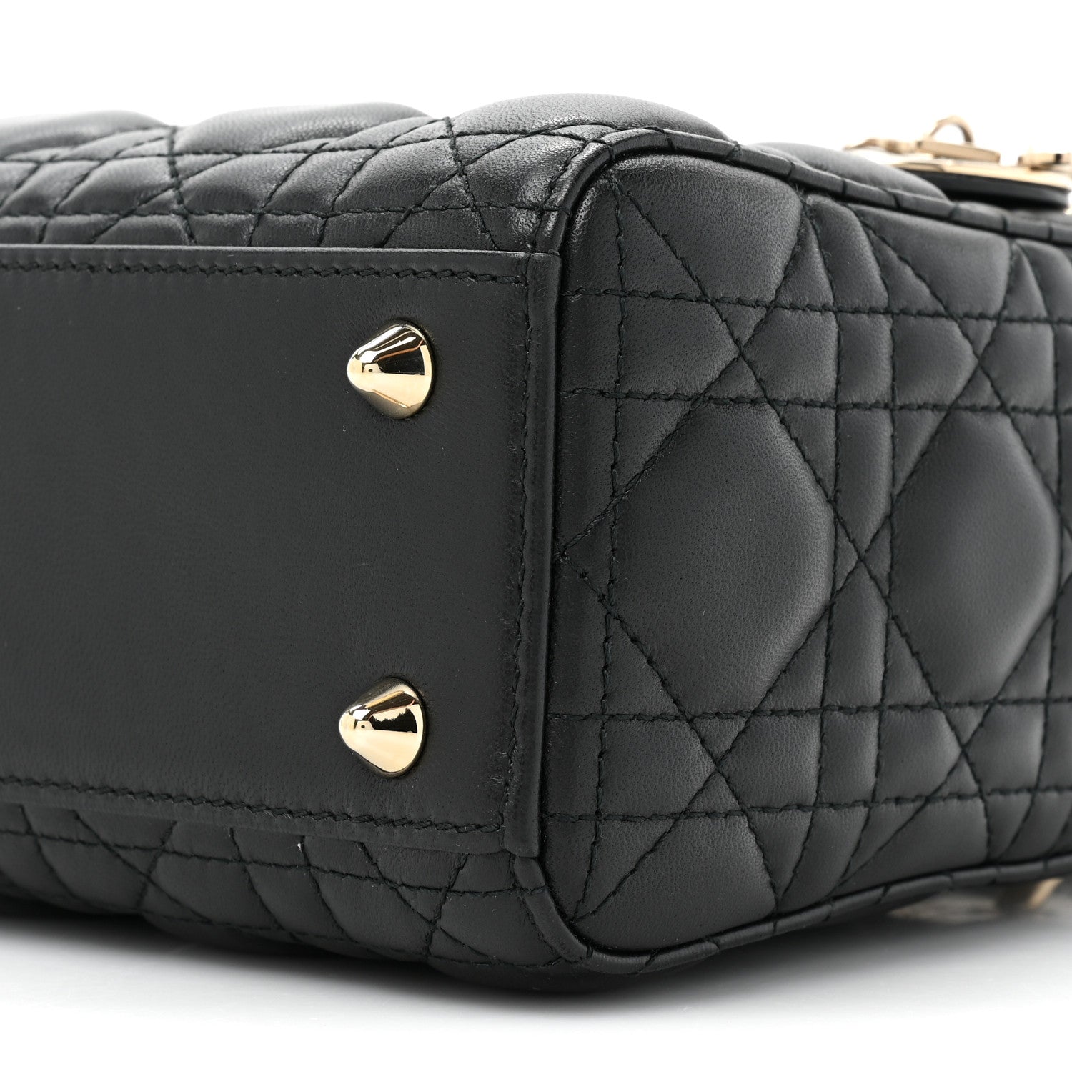 Christian Dior Lambskin Cannage Small Lucky Badges My Lady Dior Black 8 of 13