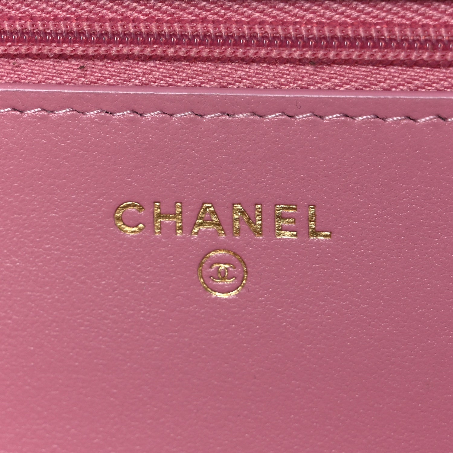 Chanel Tweed Quilted Wallet On Chain WOC Pink 5 of 10