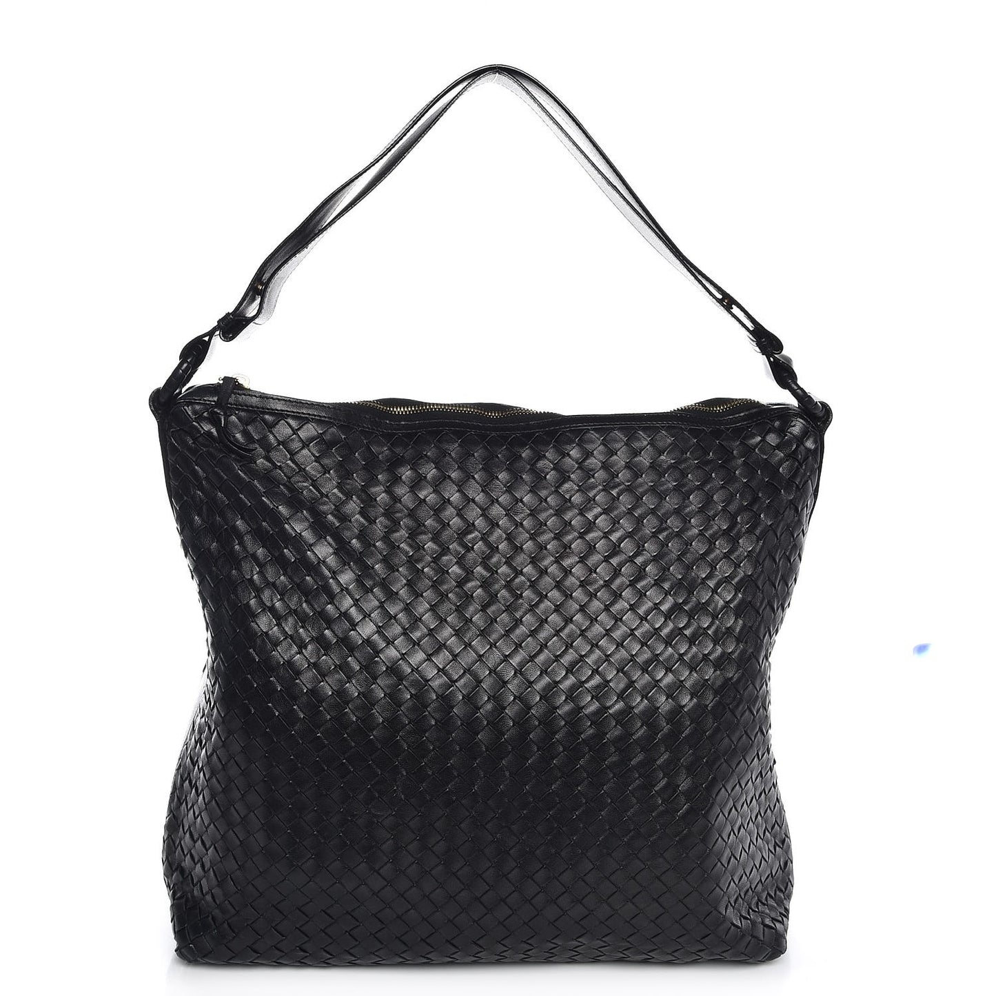Nappa Intrecciato Hobo Black