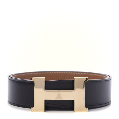 Hermes Box Togo 38mm H Belt 80 Black Gold 1 of 6