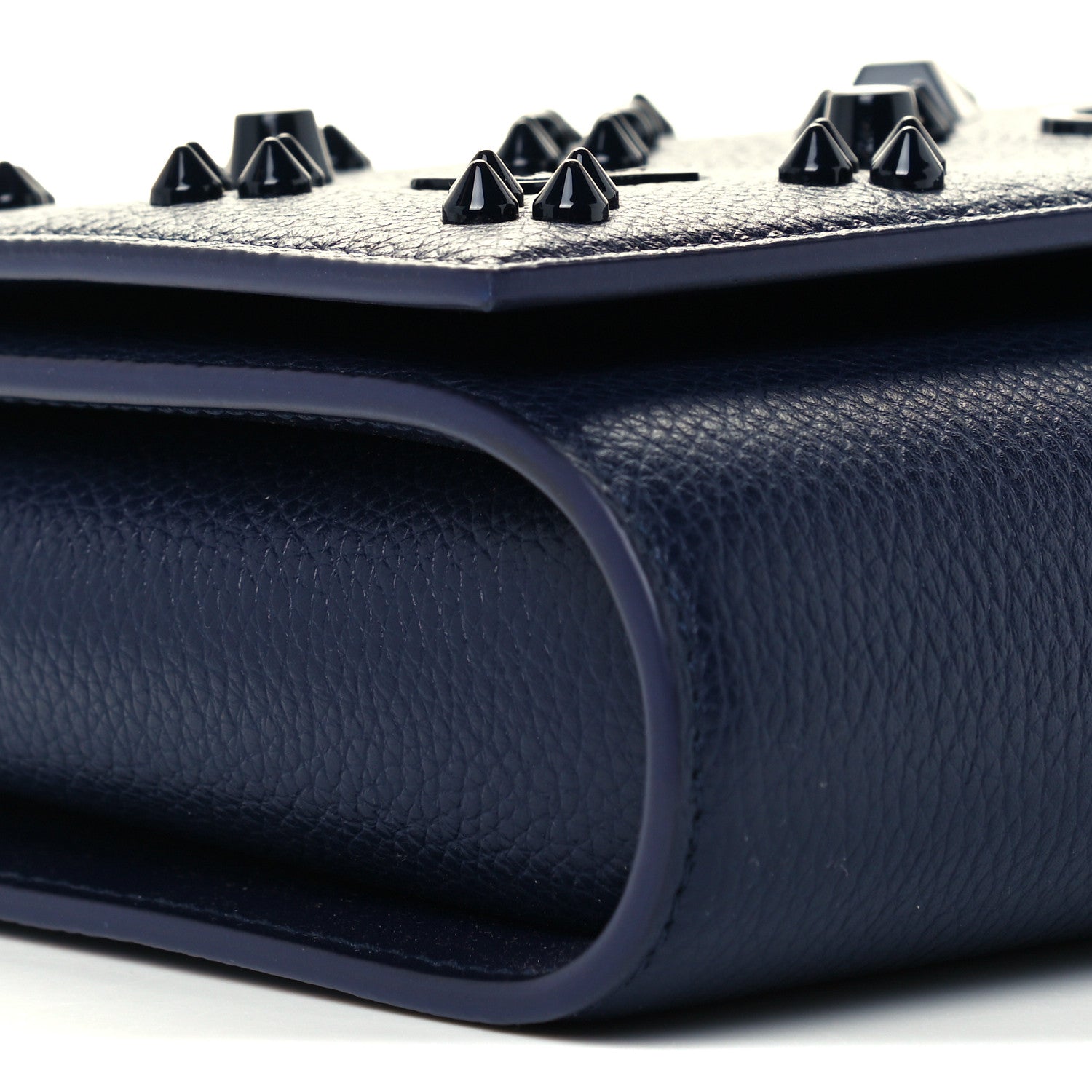 Christian Louboutin Calfskin Spikes Loubinthesky Paloma Clutch Navy 8 of 9