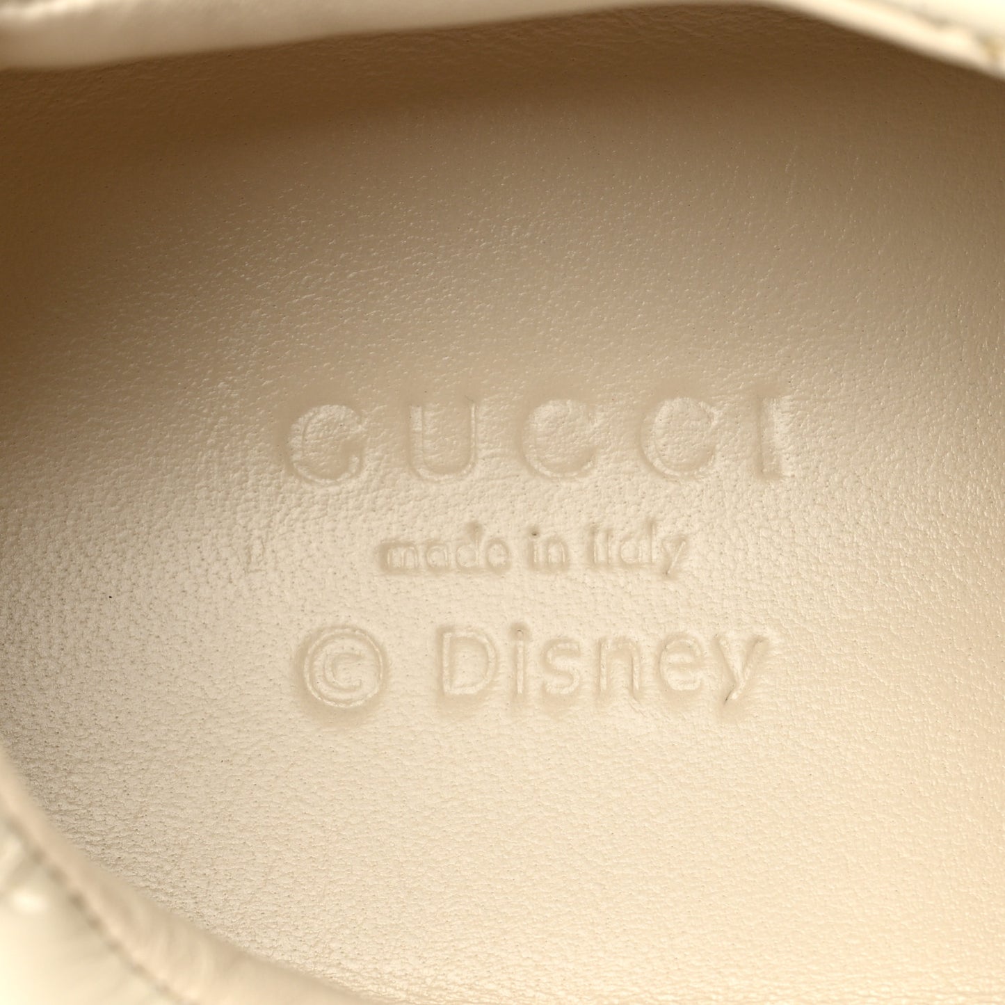 X DISNEY Calfskin Mickey Mouse Womens Rhyton Sneakers 38.5 Ivory