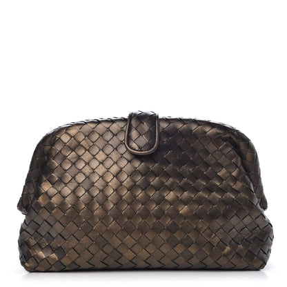 Bottega Veneta Nappa Intrecciato The Lauren 1980 Clutch Dark Bronze 1 of 8