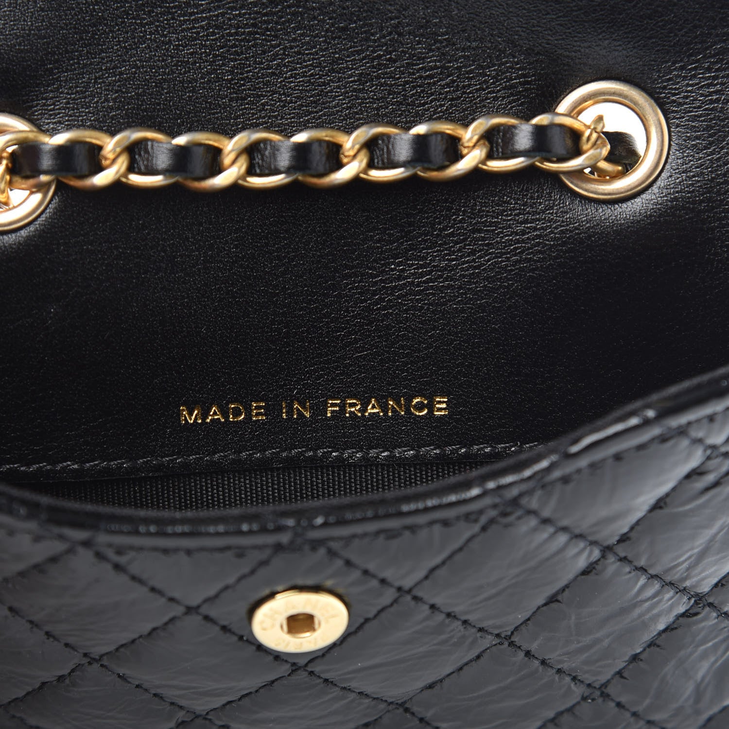 Chanel Shiny Aged Calfskin Quilted Waist Belt Bag Black 6 of 8