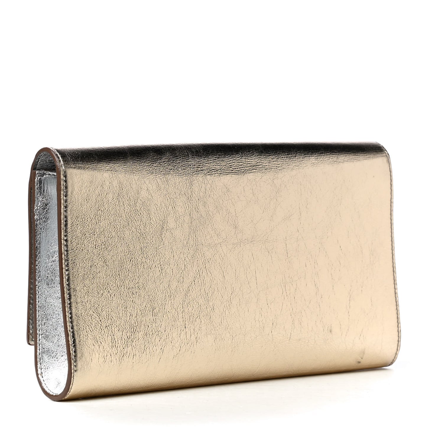 Metallic Calfskin Monogram Large Belle De Jour Clutch Gold