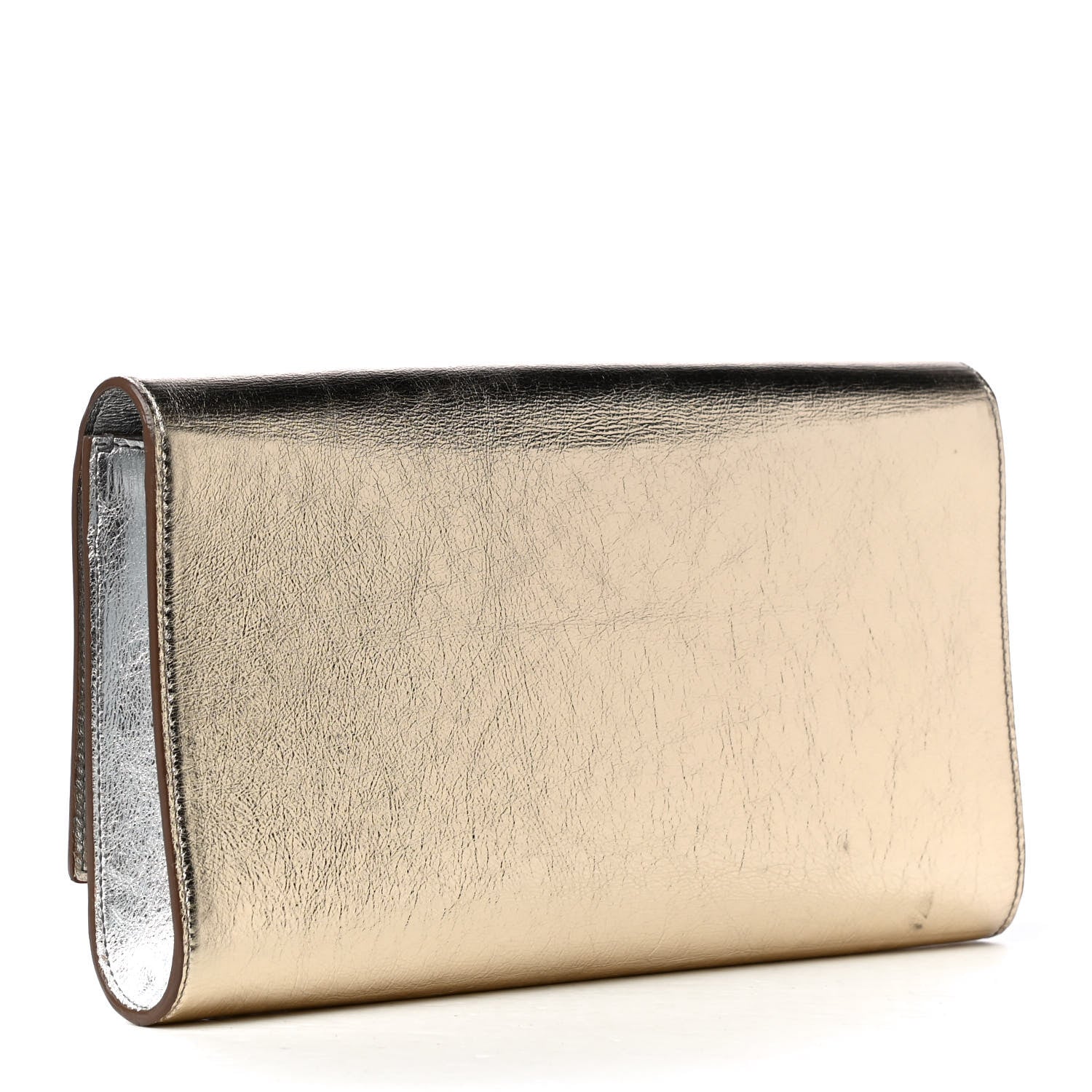 Saint Laurent Metallic Calfskin Monogram Large Belle De Jour Clutch Gold 2 of 4