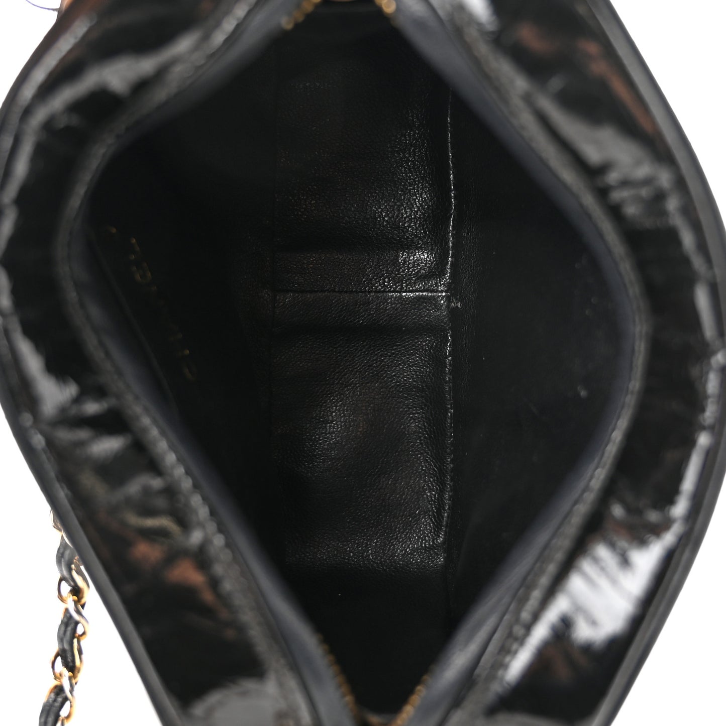 Patent Quilted Tassel Camera Case Black